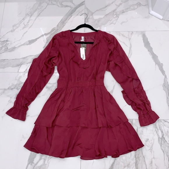 SOLD!! NEW Boutique Holiday Christmas Party Dress Red, - Picture 6 of 11